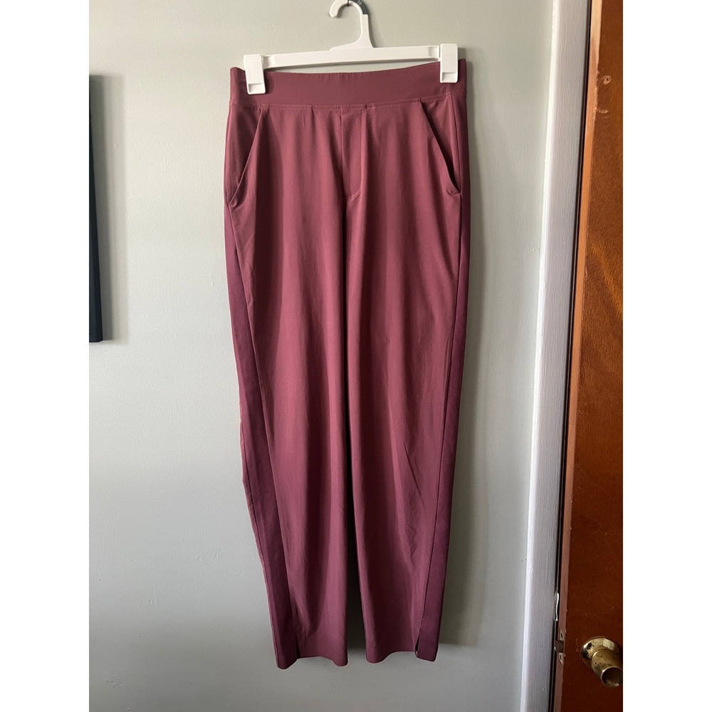 Athleta Brooklyn Ankle Pant Mauve Travel Straight Leg Stretch Women Size 6 Tall